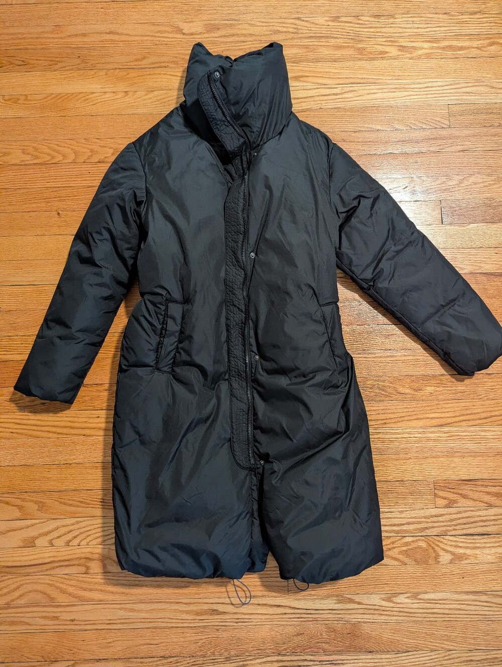 Very Warm Maternity Black Puffer Coat